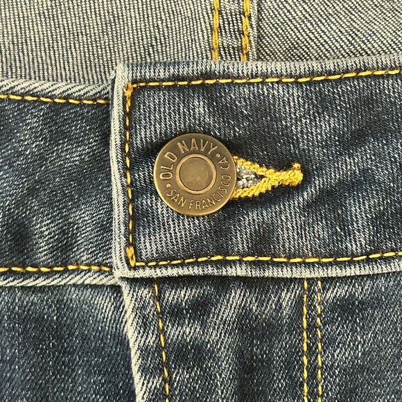 Old Navy Mid Rise Kicker Bootcut Jeans Womens Size 26 Long Dark Blue Denim NEW - Picture 9 of 10